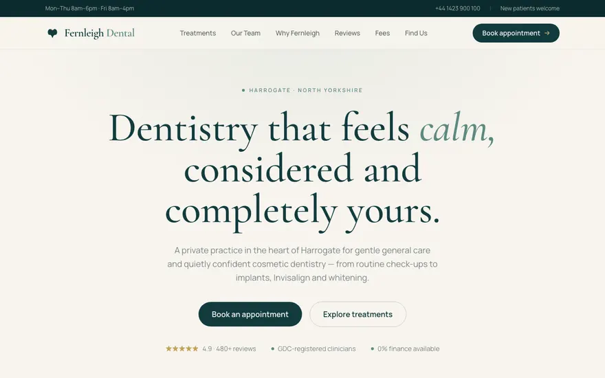 Dental practice demo preview