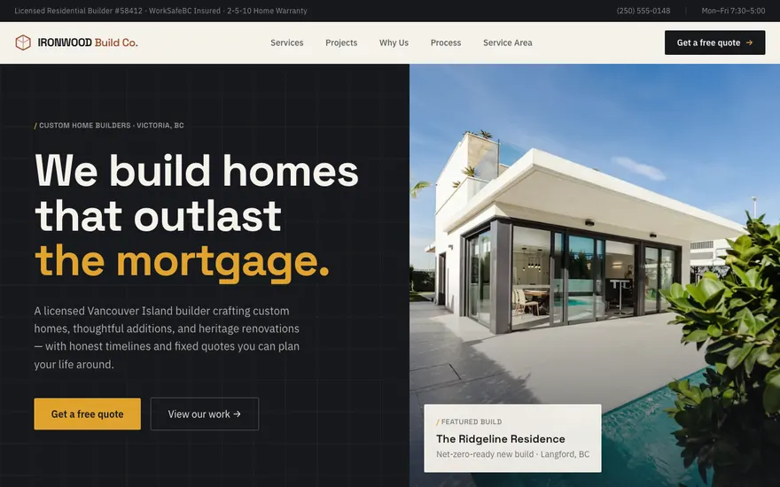 Trades and home services demo preview